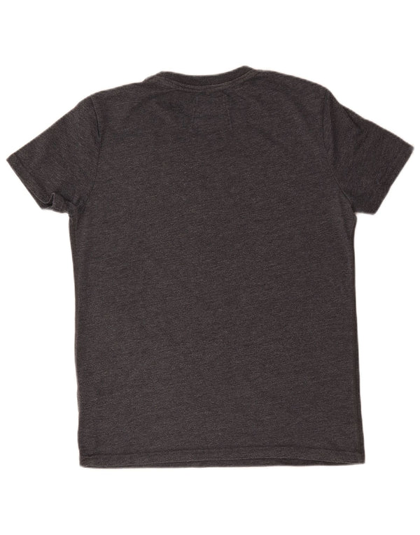Superdry Mens Graphic T-Shirt Top Medium Grey Cotton