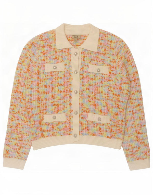 Oasis Womens Cardigan Sweater UK 16 Large Multicoloured Flecked Acrylic