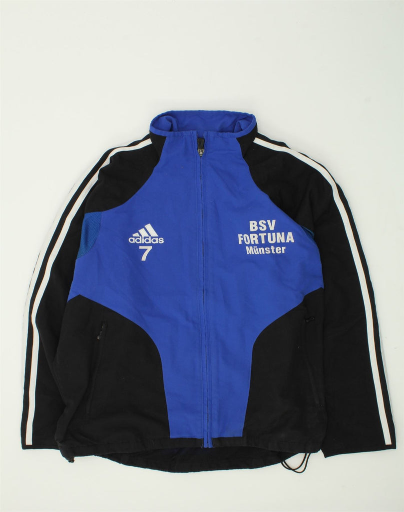 ADIDAS Boys Graphic Tracksuit Top Jacket 13-14 Years Blue Colourblock | Vintage Adidas | Thrift | Second-Hand Adidas | Used Clothing | Messina Hembry 