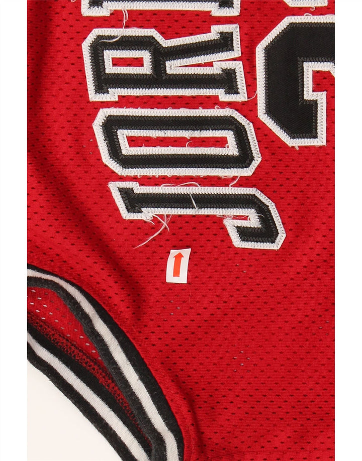 JORDAN Boys Graphic Vest Top 10-11 Years Medium  Red Polyester