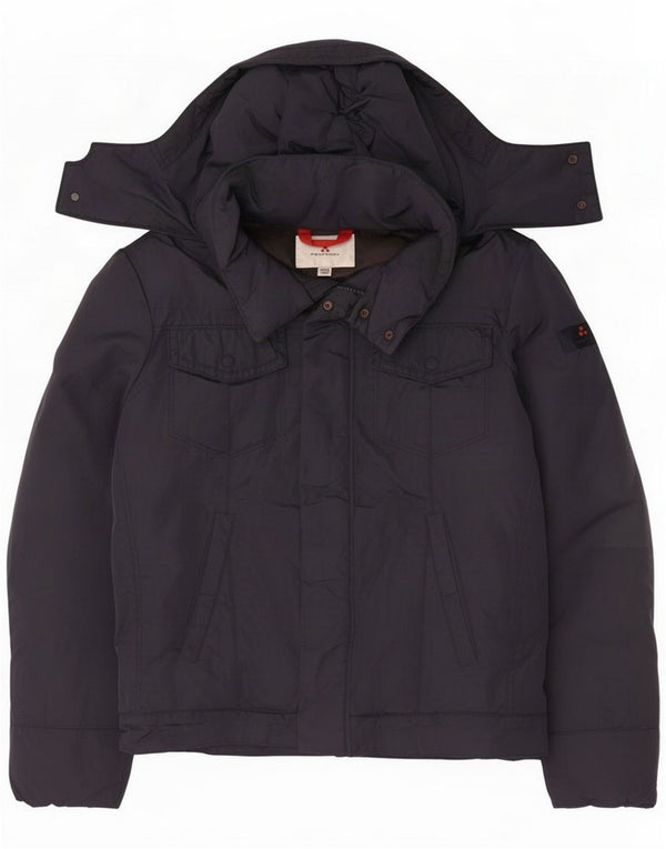 PEUTEREY Boys Hooded Padded Jacket 15-16 Years 3XL Navy Blue Polyamide