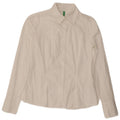 Benetton Womens Shirt UK 14 Medium White Cotton
