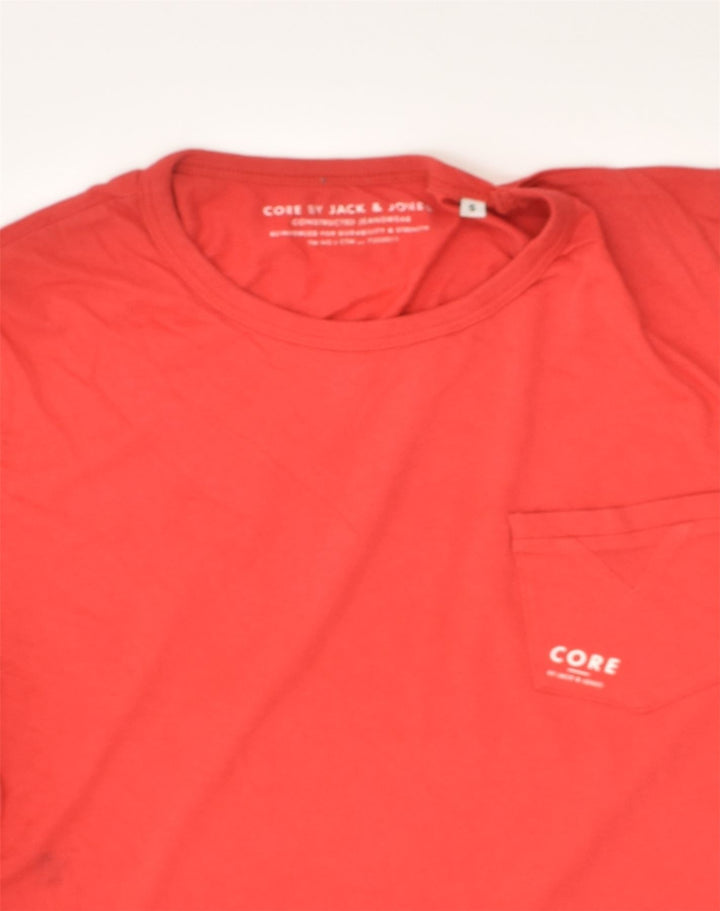JACK & JONES Mens Core T-Shirt Top Small Red Cotton | Vintage Jack & Jones | Thrift | Second-Hand Jack & Jones | Used Clothing | Messina Hembry 
