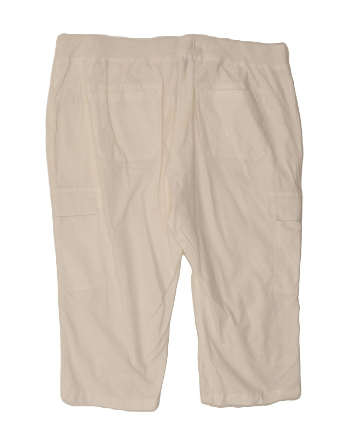 CHAPS Womens Cargo Capri Trousers XL W44 L22 White Cotton Vintage Chaps and Second-Hand Chaps from Messina Hembry 