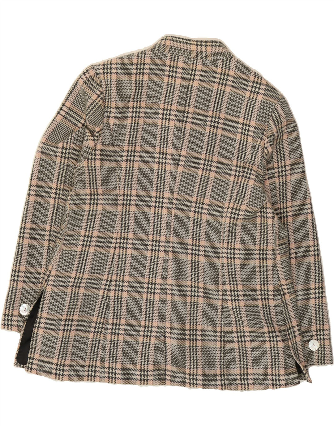 VINTAGE Womens 3 Button Blazer Jacket UK 18 XL Grey Check Vintage Vintage and Second-Hand Vintage from Messina Hembry 