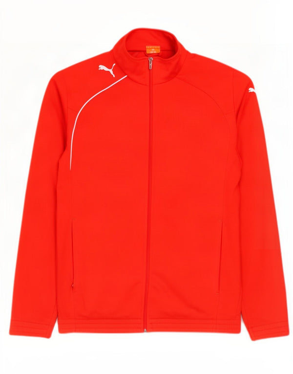 Puma Mens Tracksuit Top Jacket Small Orange Polyester