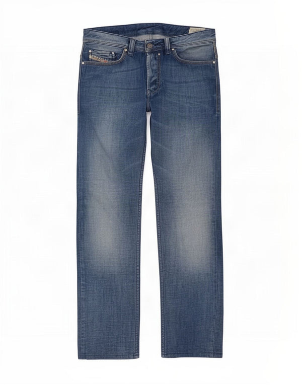 Diesel Mens Safado Straight Jeans W32 L34 Blue Cotton