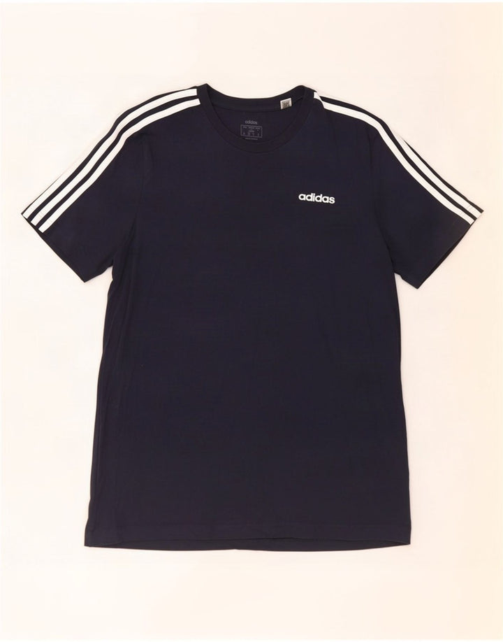 Adidas Mens T-Shirt Top Large Navy Blue