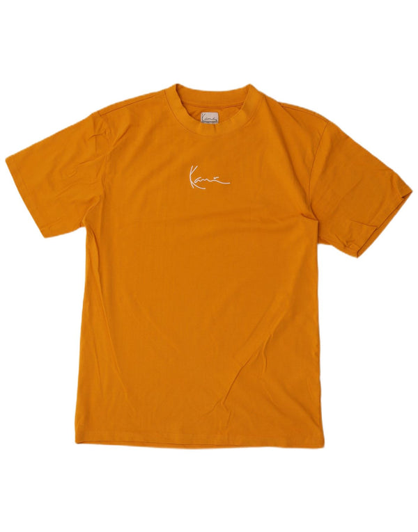 Karl Kani Mens T-Shirt Top Medium Orange Cotton