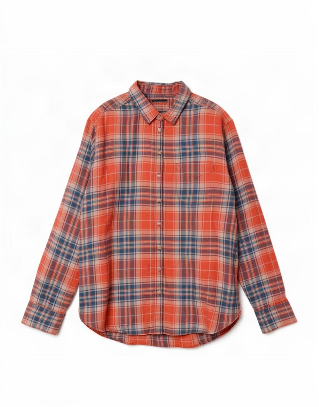 Fat Face Womens Flannel Shirt UK 12 Medium Red Plaid Cotton