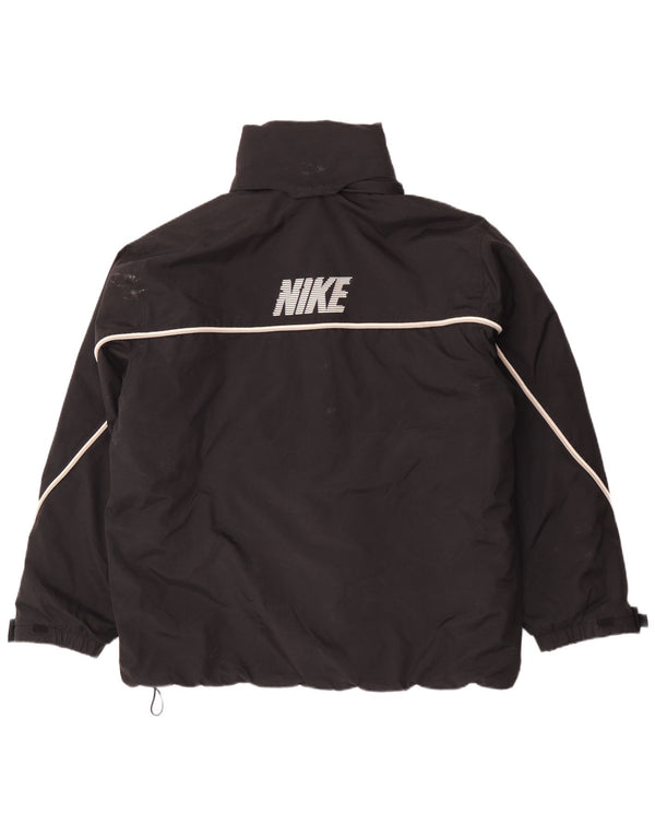 Nike Mens Graphic Hooded Windbreaker Jacket UK 42/44 Large Black Polyester