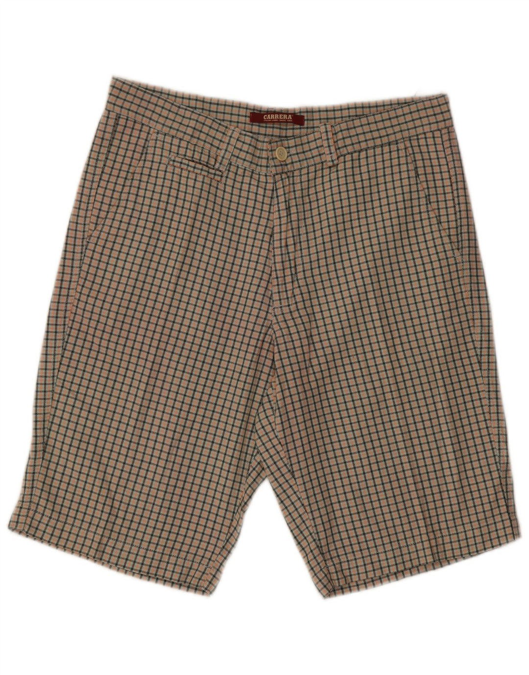 Carrera Mens Chino Shorts IT 50 Large W34  Multicoloured Check Cotton