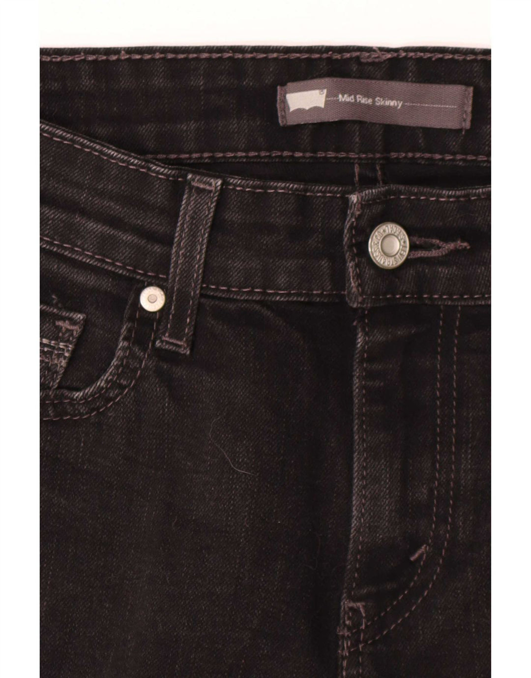 Levi's Womens Mid Rise Skinny Jeans W30 L30 Black