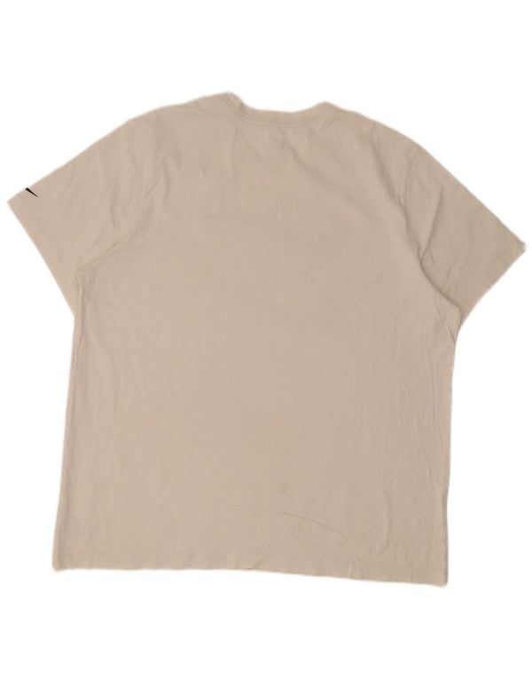 Nike Mens Swoosh Graphic T-Shirt Top 2XL White Cotton