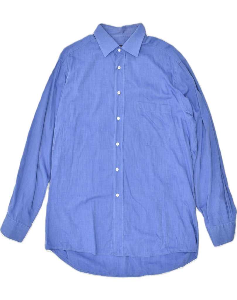 HUGO BOSS Mens Shirt Size 42 Large Blue Cotton | Vintage | Thrift | Second-Hand | Used Clothing | Messina Hembry 