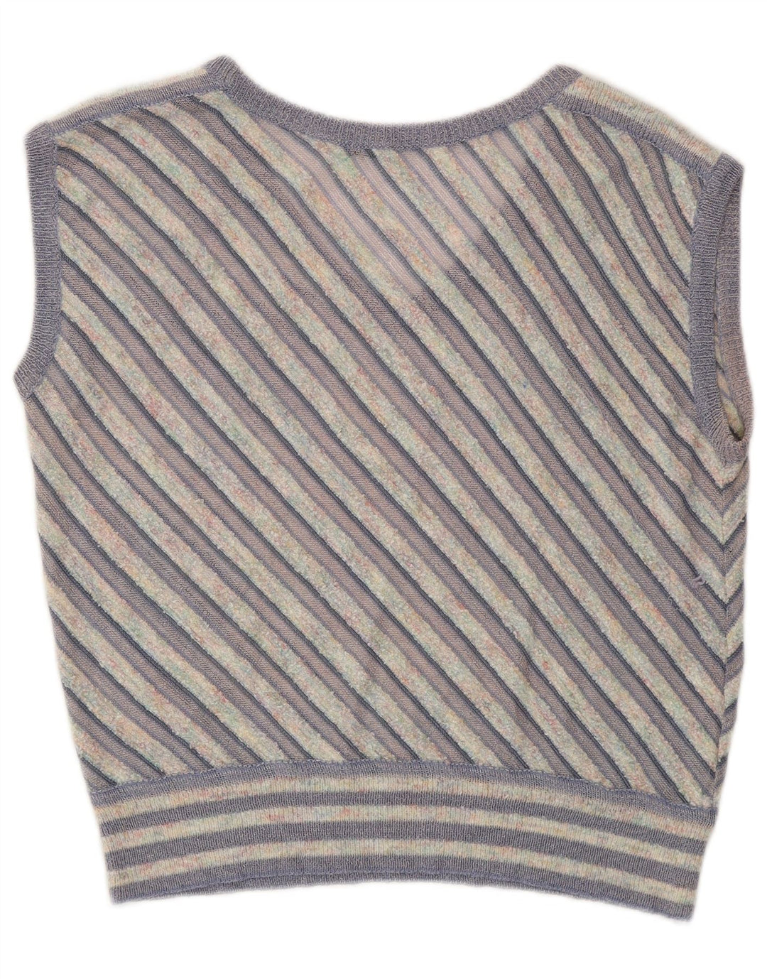 Vintage Womens Vest Tank Top UK 12 Medium Purple Striped