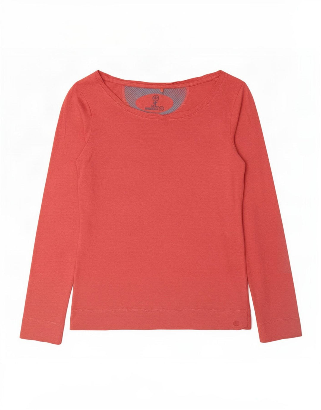 Fat Face Womens Top Long Sleeve UK 12 Medium Red Flecked Cotton
