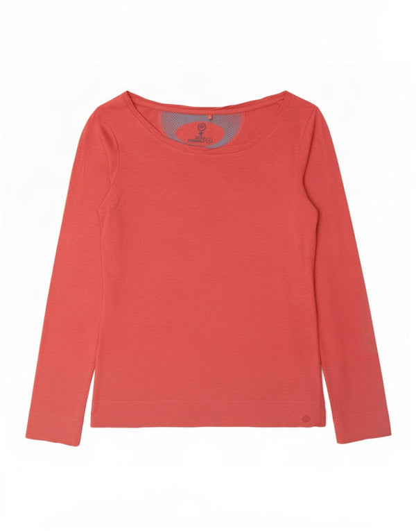 Fat Face Womens Top Long Sleeve UK 12 Medium Red Flecked Cotton