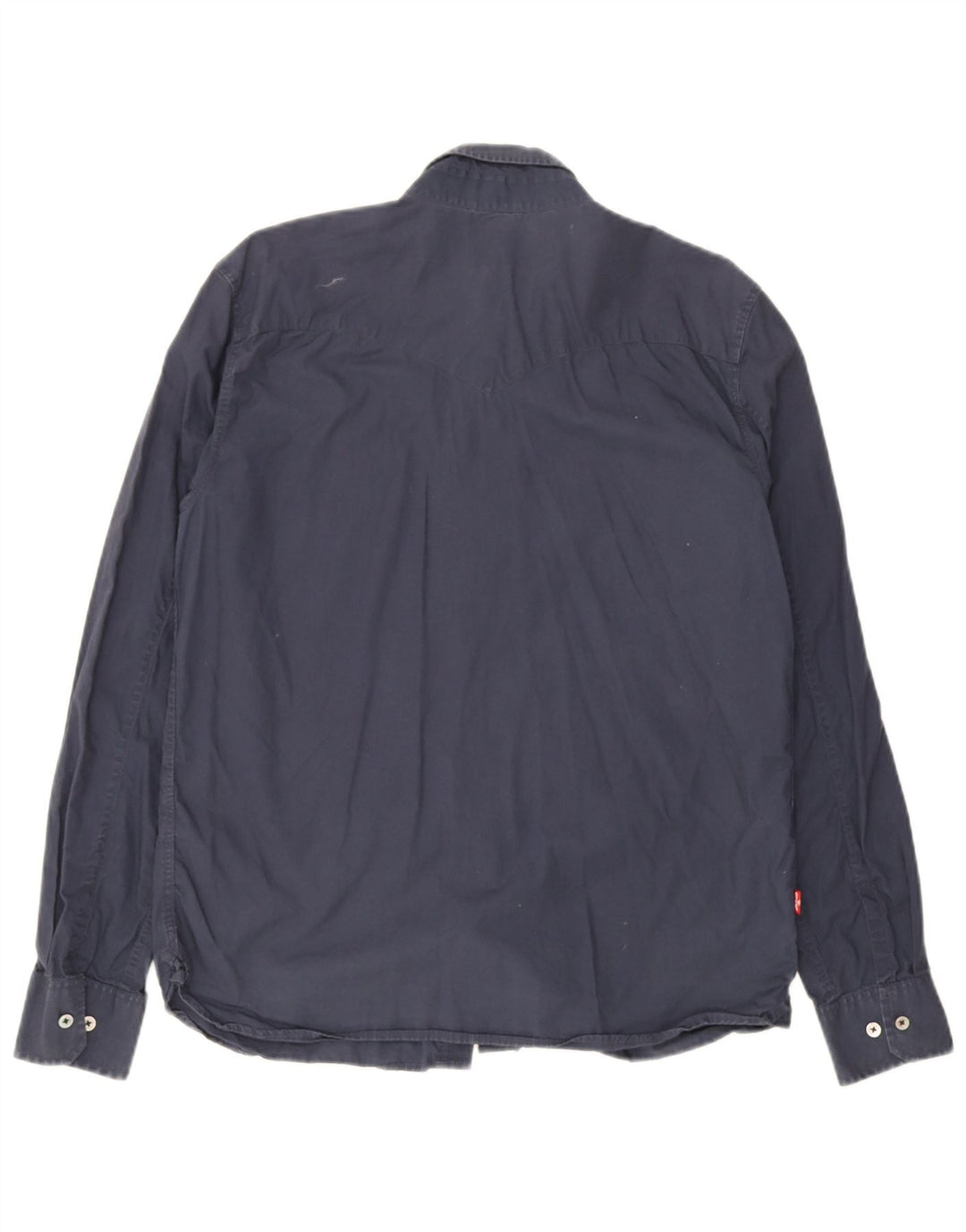 Levi's Mens Classic Fit Shirt Medium Navy Blue Cotton