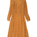 Diavolo Rosa Womens Maxi Pullover Shirt Dress IT 42 Medium Yellow Floral