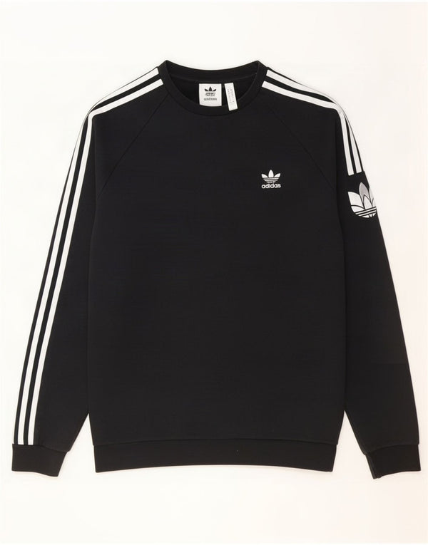 Adidas Mens Graphic Sweatshirt Jumper Medium Black Cotton