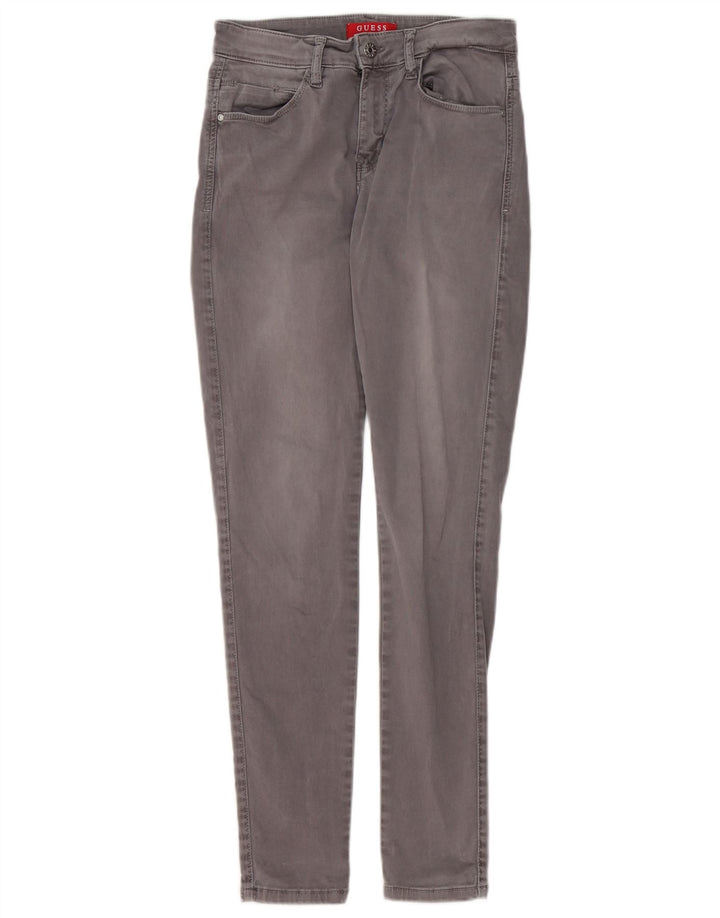 GUESS Womens Skinny Jeans W26 L30 Grey Cotton