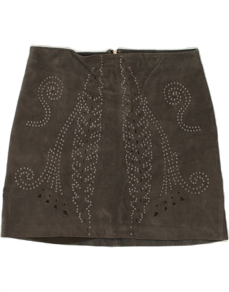 ZARA Womens Suede Mini Skirt Medium W30 Grey | Vintage Zara | Thrift | Second-Hand Zara | Used Clothing | Messina Hembry 