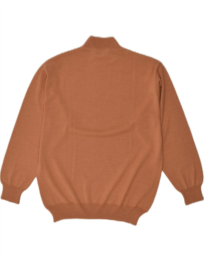 VINTAGE Mens Turtle Neck Jumper Sweater Medium Orange | Vintage Vintage | Thrift | Second-Hand Vintage | Used Clothing | Messina Hembry 