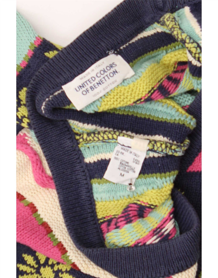 Benetton Womens Cardigan Sweater UK 14 Medium Multicoloured Novelty