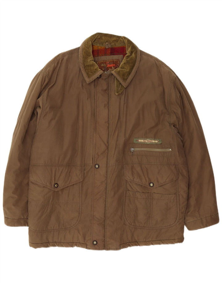 Roy Rogers Mens Loose Fit Utility Jacket UK 40 Large Brown Cotton
