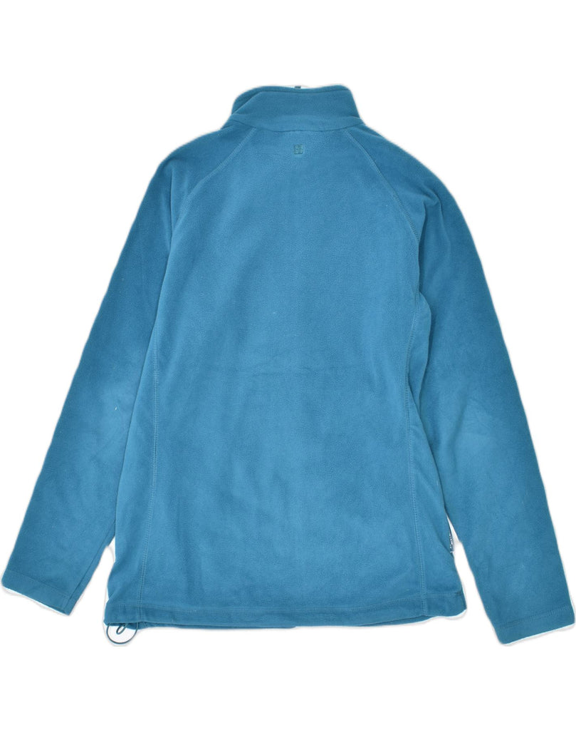 MOUNTAIN WAREHOUSE Womens Fleece Jacket UK 10 Small Turquoise Polyester | Vintage | Thrift | Second-Hand | Used Clothing | Messina Hembry 