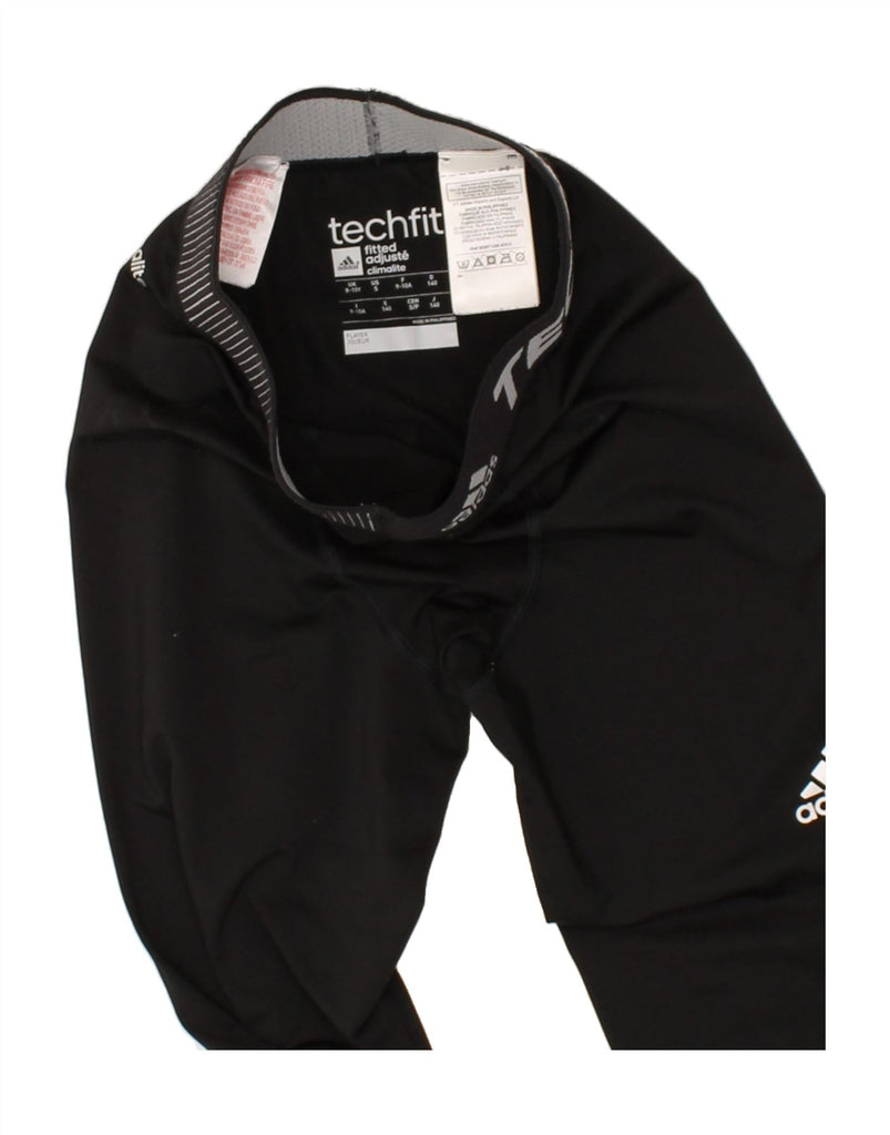 ADIDAS Girls Graphic Leggings 9-10 Years Black Polyester | Vintage Adidas | Thrift | Second-Hand Adidas | Used Clothing | Messina Hembry 