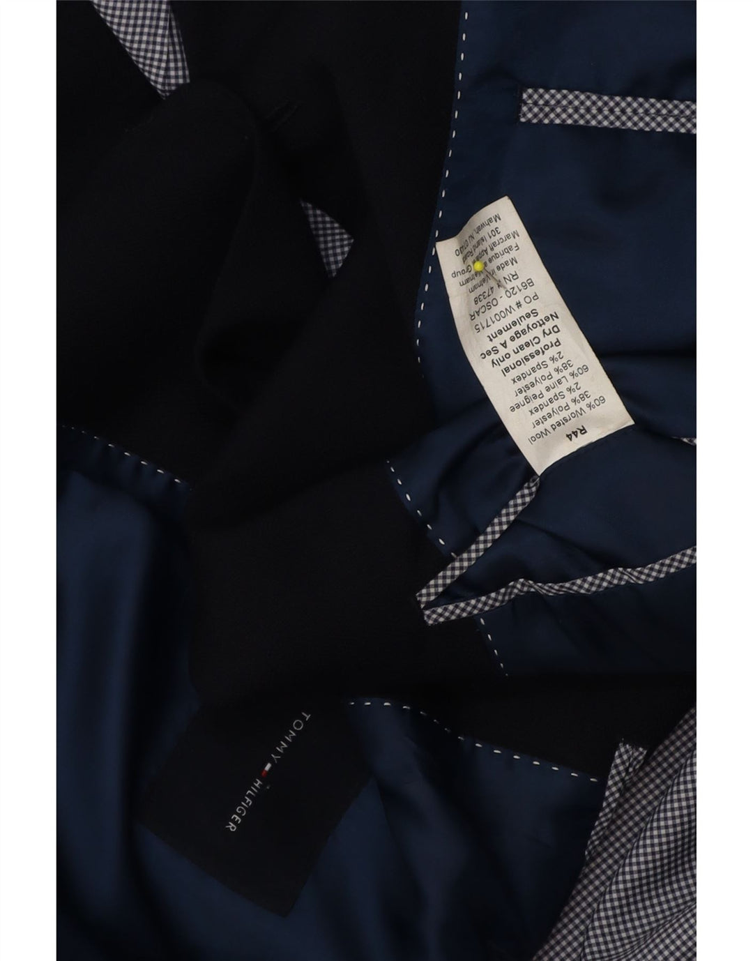 Tommy Hilfiger Mens 2 Button Blazer Jacket UK 44 2XL Navy Blue Wool