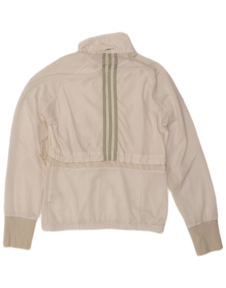 ADIDAS Womens Clima 365 Tracksuit Top Jacket UK 10 Small White Polyester