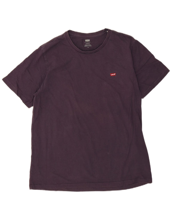 Levi's Mens Standard Standard Fit T-Shirt Top Large Navy Blue Cotton