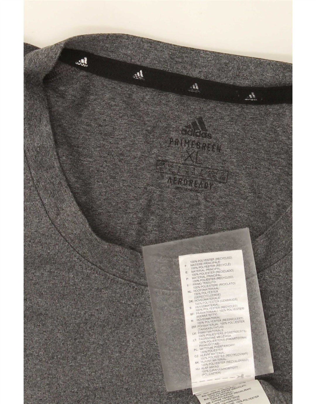 Adidas Mens Aeroready T-Shirt Top XL Grey Polyester
