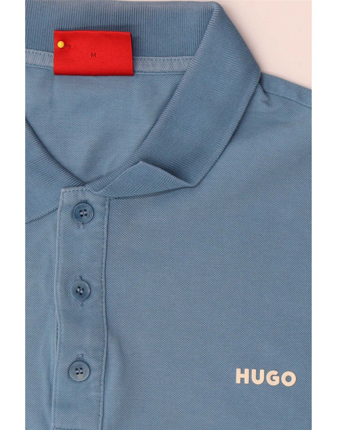 Hugo Boss Mens Polo Shirt Medium Blue Cotton