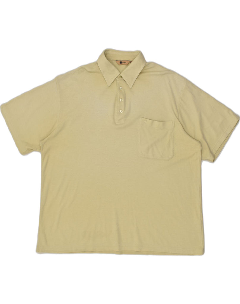 GABICCI Mens Polo Shirt 2XL Beige Cotton | Vintage Gabicci | Thrift | Second-Hand Gabicci | Used Clothing | Messina Hembry 