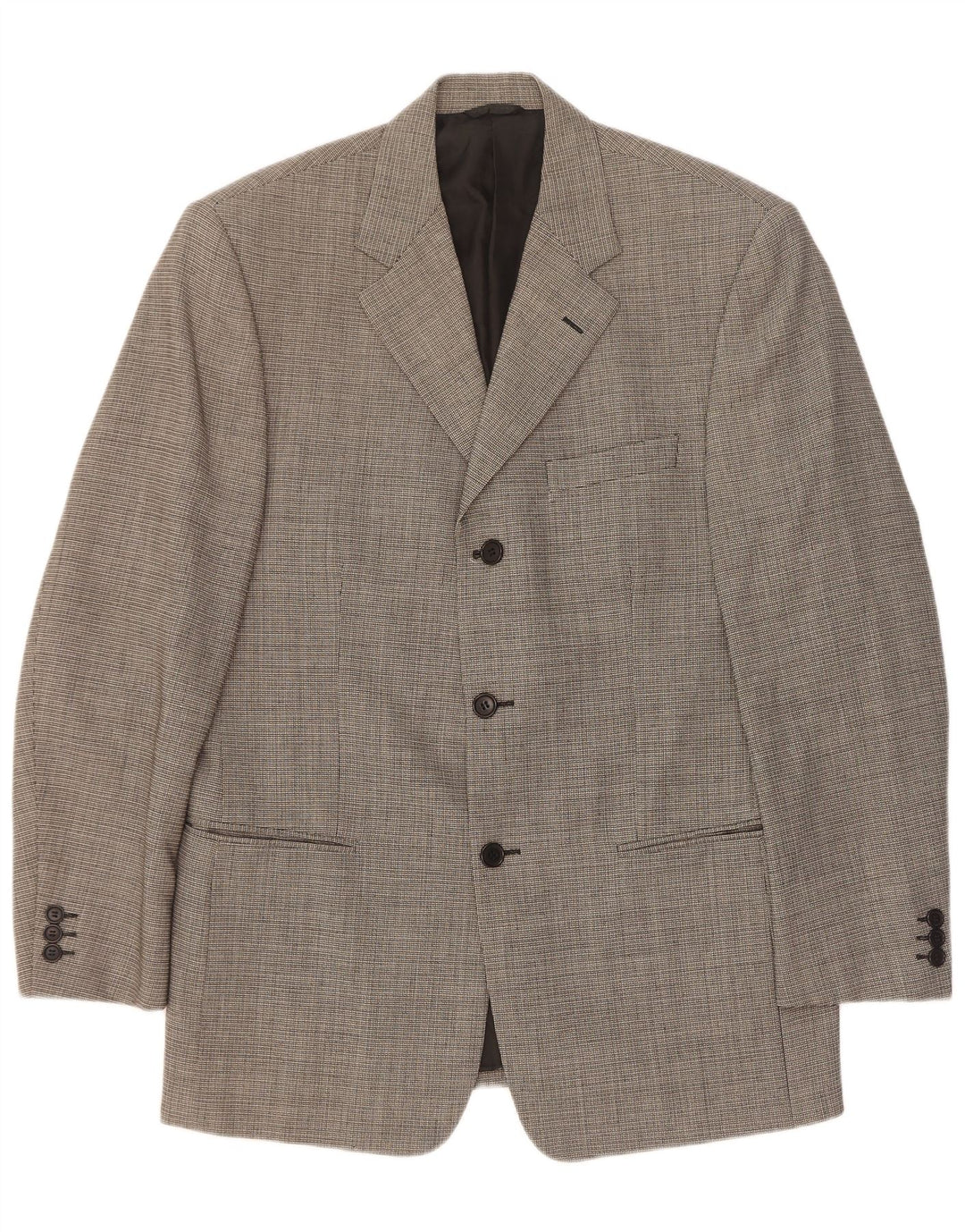 Cerruti 1881 Mens 3 Button Blazer Jacket IT 48 Medium Grey Check Wool