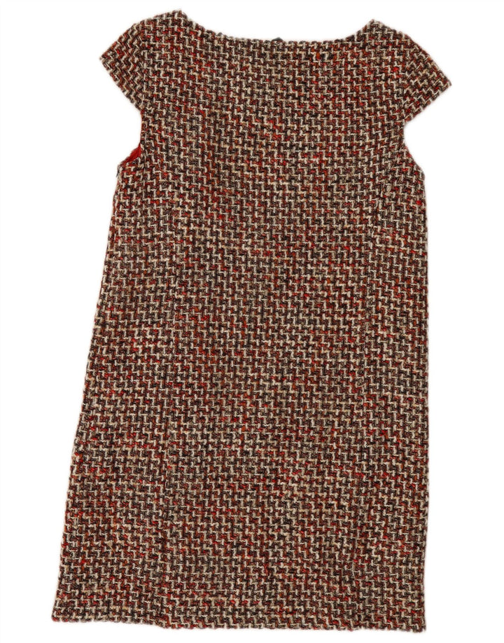 Benetton Womens Shift Dress UK 14 Large Multicoloured Check Acrylic
