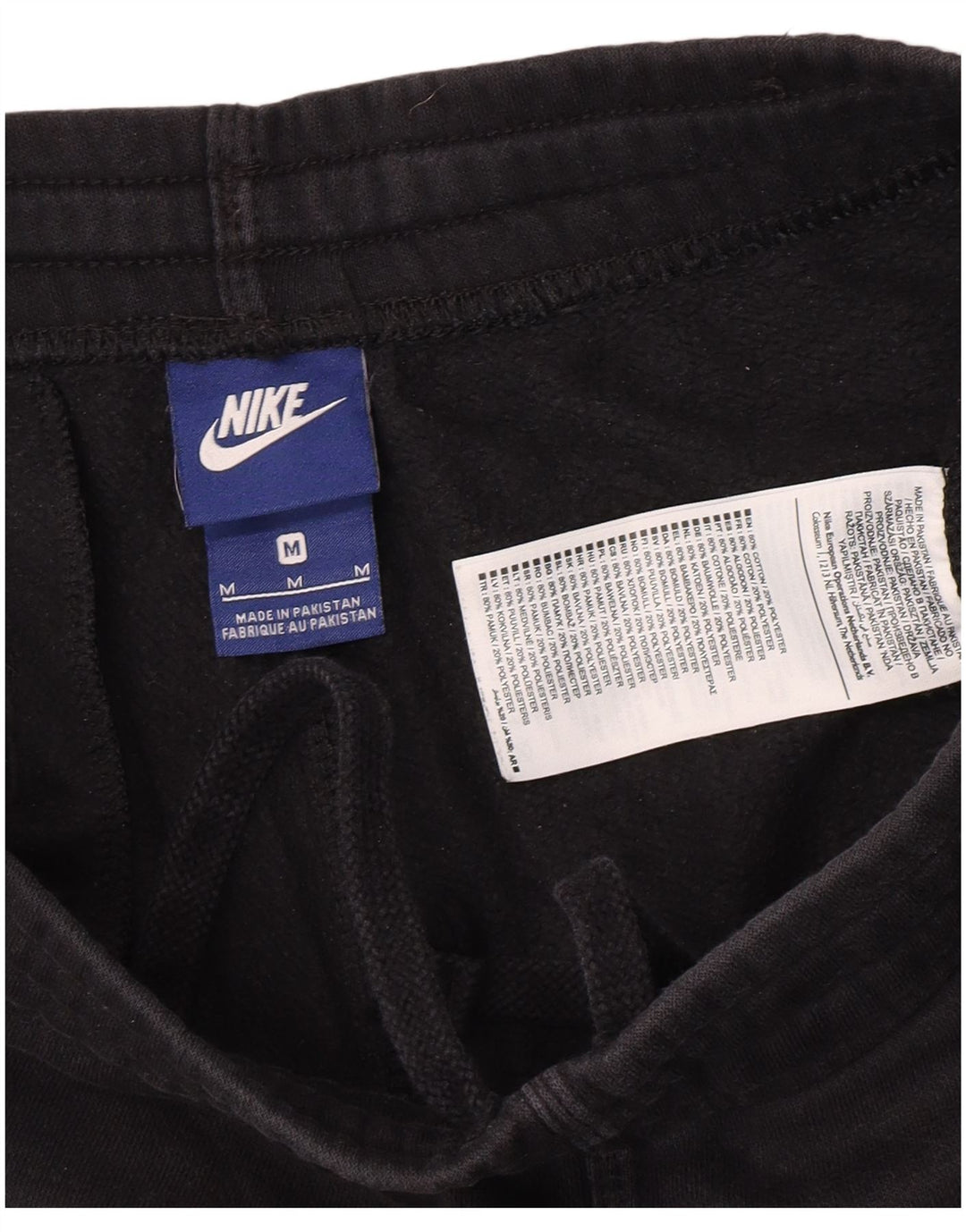 Nike Mens Tracksuit Trousers Joggers Medium  Black Cotton