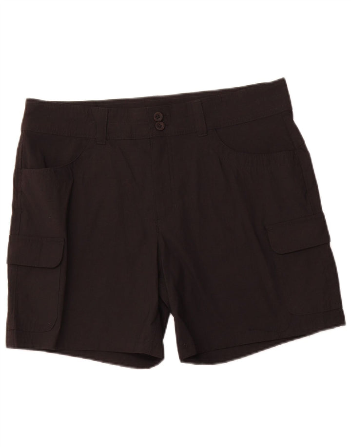EDDIE BAUER Womens Cargo Shorts US 12 Large W34  Black