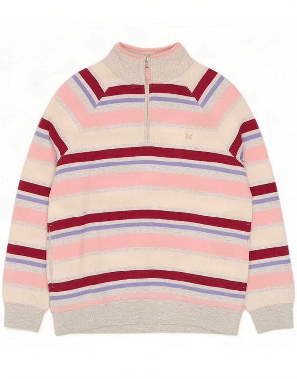 Crew Clothing Womens Sweatshirt Jumper UK 14 Large Multicoloured Striped