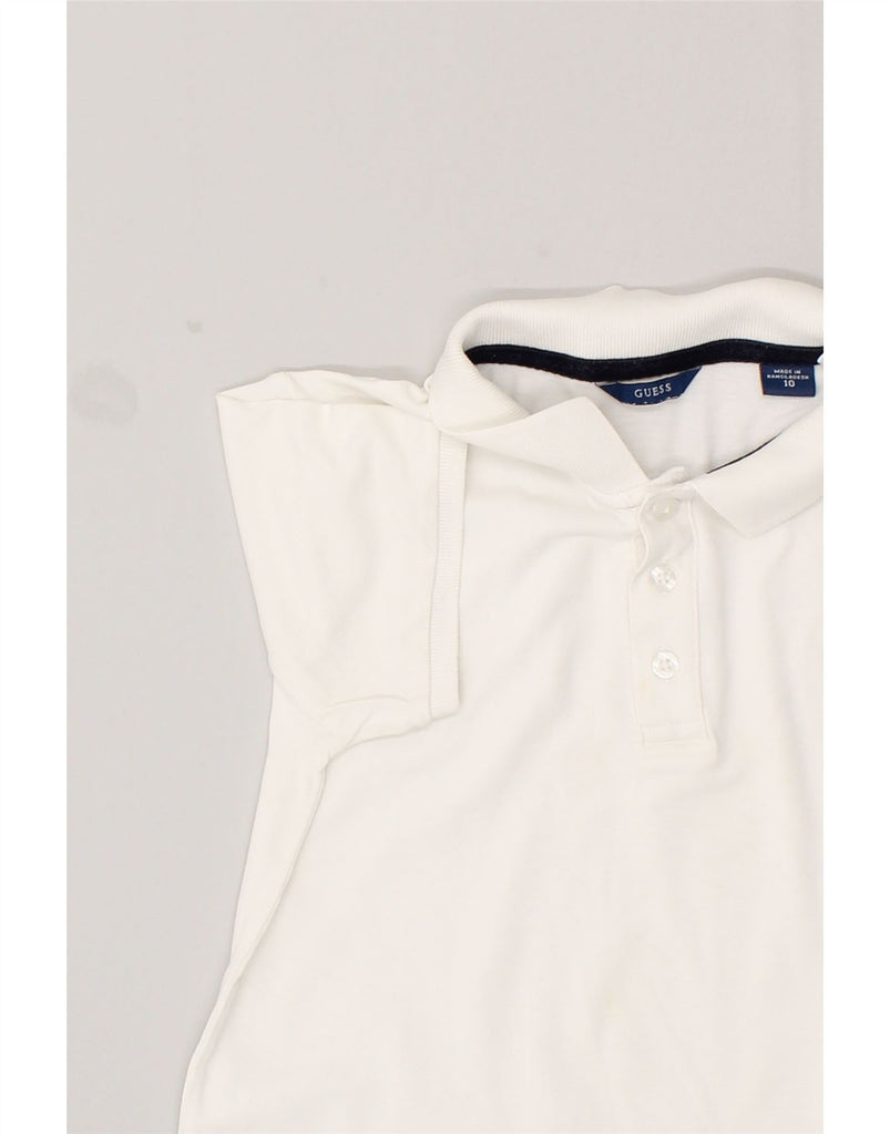 GUESS Boys Polo Shirt 9-10 Years White Cotton | Vintage Guess | Thrift | Second-Hand Guess | Used Clothing | Messina Hembry 