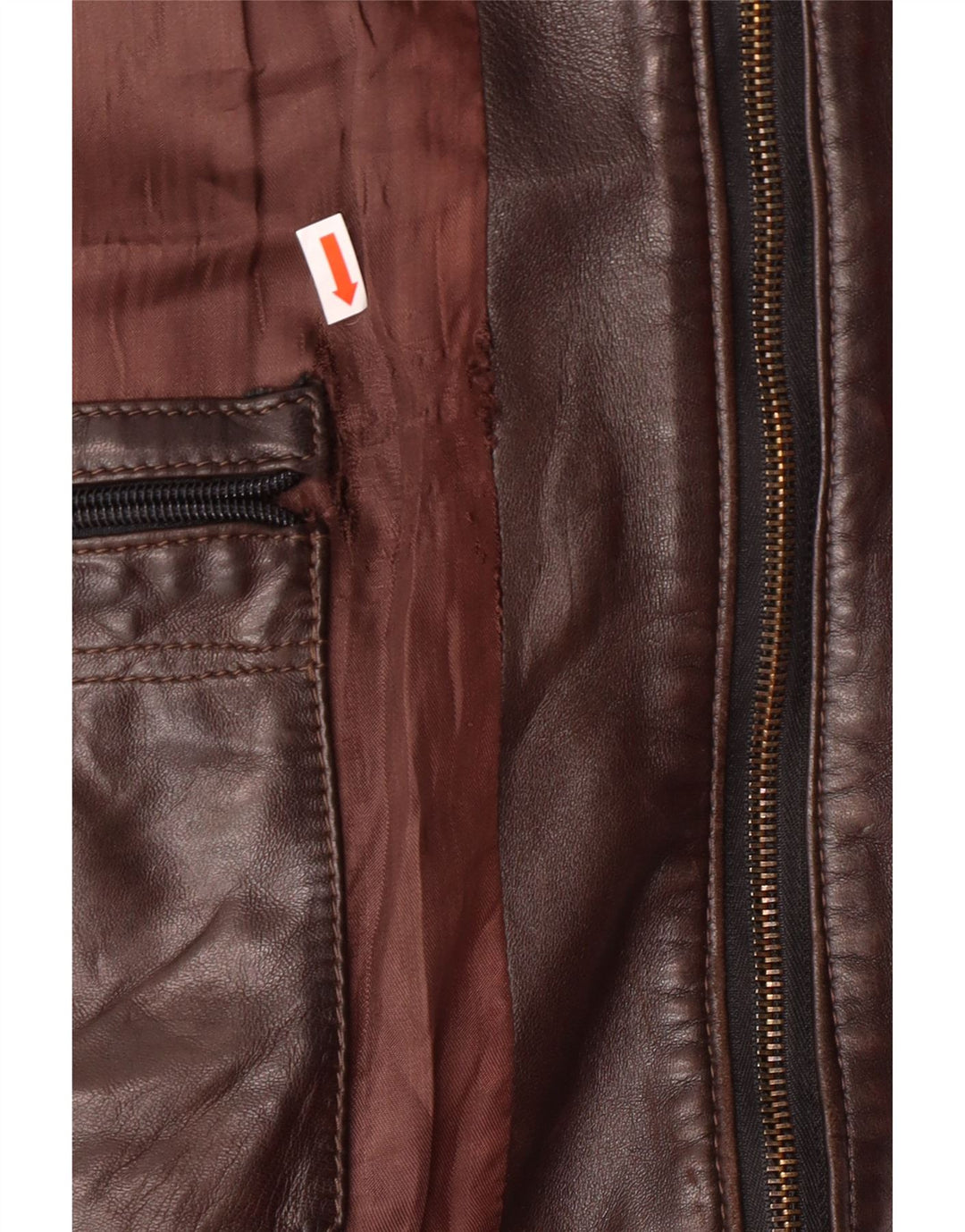 VINTAGE Mens Leather Jacket UK 38 Medium Brown