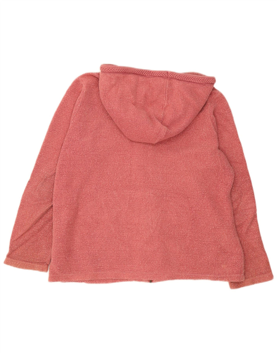 Fat Face Womens Oversized Zip Hoodie Sweater UK 12 Medium Pink Cotton