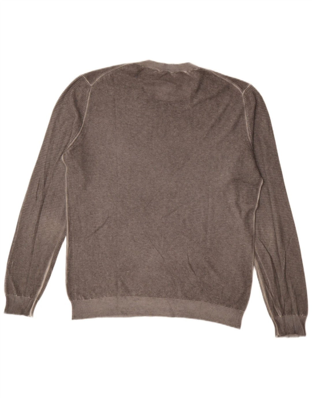 Sisley Mens Crew Neck Jumper Sweater Large Grey