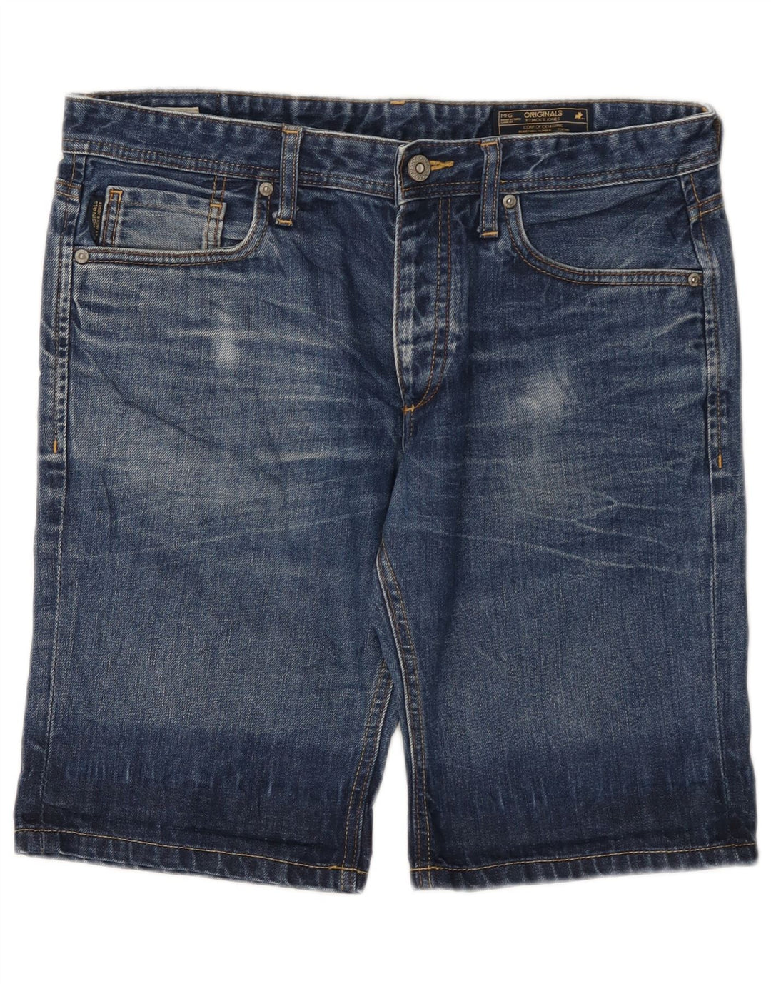 Jack & Jones Mens Denim Shorts Large W34  Blue Cotton