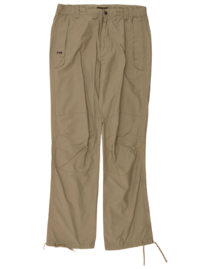 Napapijri Mens Hiking Cargo Trousers IT 48 Medium W34 L34 Khaki Polyamide