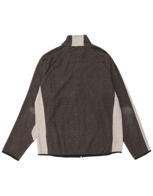 CHAMPION Mens Tracksuit Top Jacket Large Grey Cotton